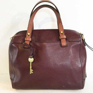 Fossil burgundy leather doctor's satchel